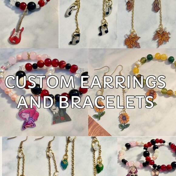 Handmade custom bracelets and earrings - Picture 1 of 9